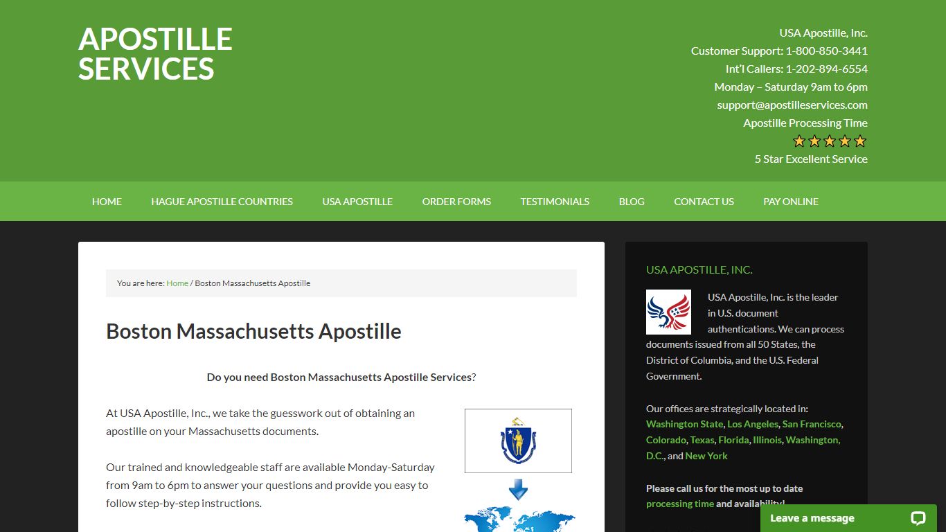 Boston Massachusetts Apostille – Apostille Services