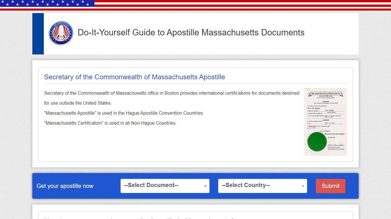 Massachusetts Apostille | Massachusetts SOS Apostille - US Apostille Guide